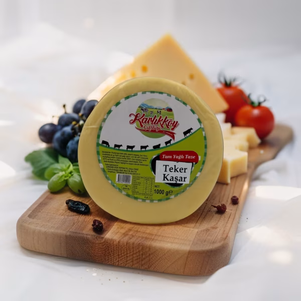 karlıkköy çiftliği tam yağlı taze kaşar peyniri 1 kg